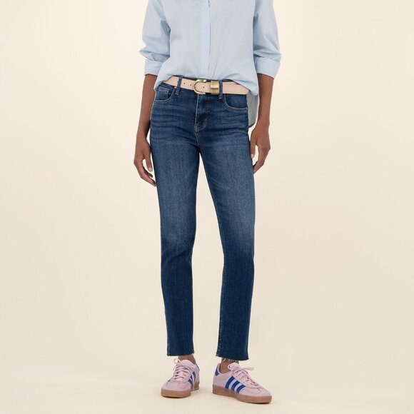 Kut from the Kloth Rachael High Rise Mom Raw Hem Size 66 / Explore W/Darkstone B - Picture 1 of 3